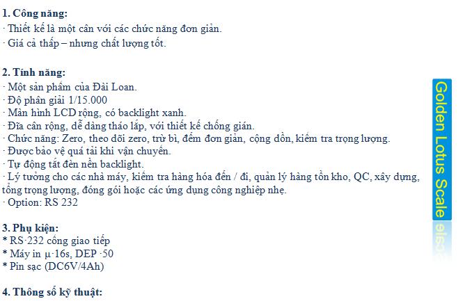 Cân đơn giản JWL Series1